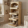 Meuble de rangement de salle de bain en bois avec étagères et tiroir organisateur pour articles de toilette