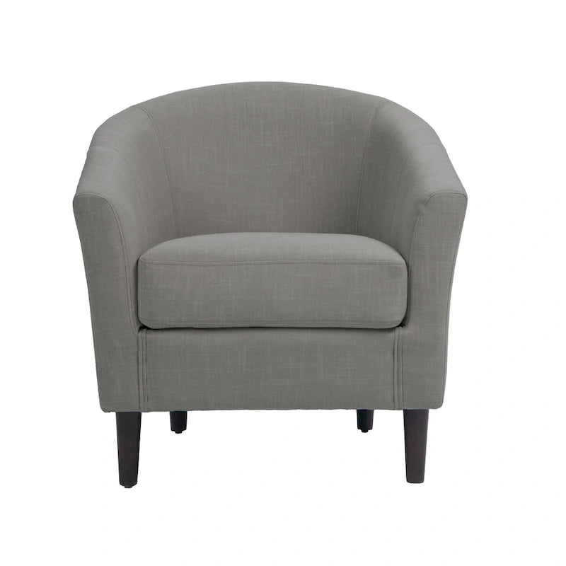 Lot de 2 fauteuils club modernes en lin style tonneau