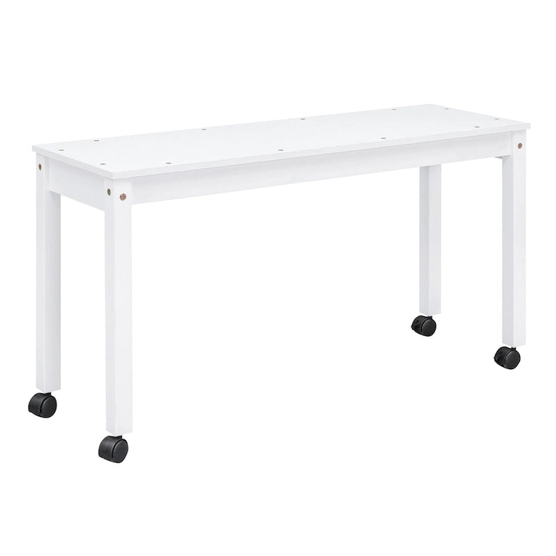 Loft Bed with Retractable Desk, Drawers and Shelves, Grey or White