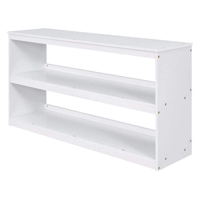 Full Size Pine Wood Loft Bed with Movable Desk Storage Drawers Gray Espresso White