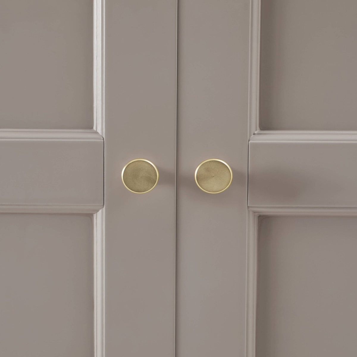 Armoire 3 portes avec tiroirs - Taupe