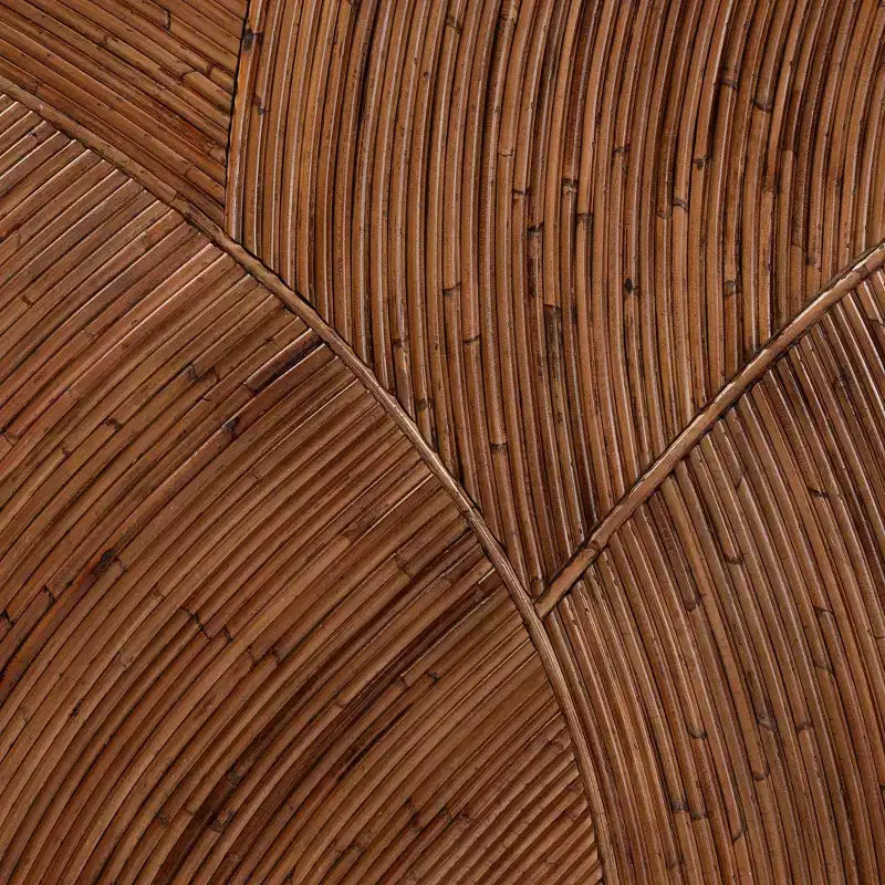 Tête de lit indépendante en rotin Queen Seana Bali & Pari, marron foncé : aucun assemblage requis, cadre en MDF, nettoyage localisé