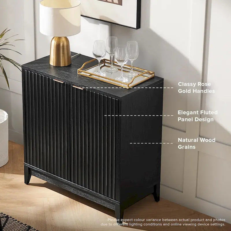 Meuble de rangement Mopio Brooklyn, armoire d'appoint d'entrée de ferme moderne, buffet, crédence