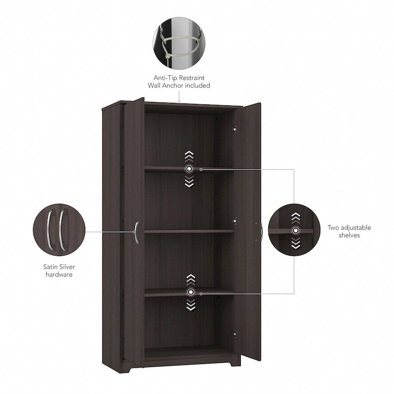 Armoire haute de rangement Cabot avec portes par Bush Furniture