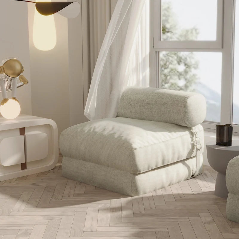 WOWMAX Canapé Lit Pliant Convertible Fauteuil Lit Pliant avec Traversin