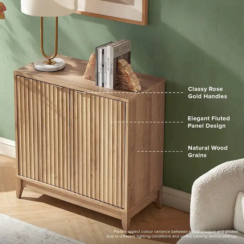 Meuble de rangement Mopio Brooklyn, armoire d'appoint d'entrée de ferme moderne, buffet, crédence