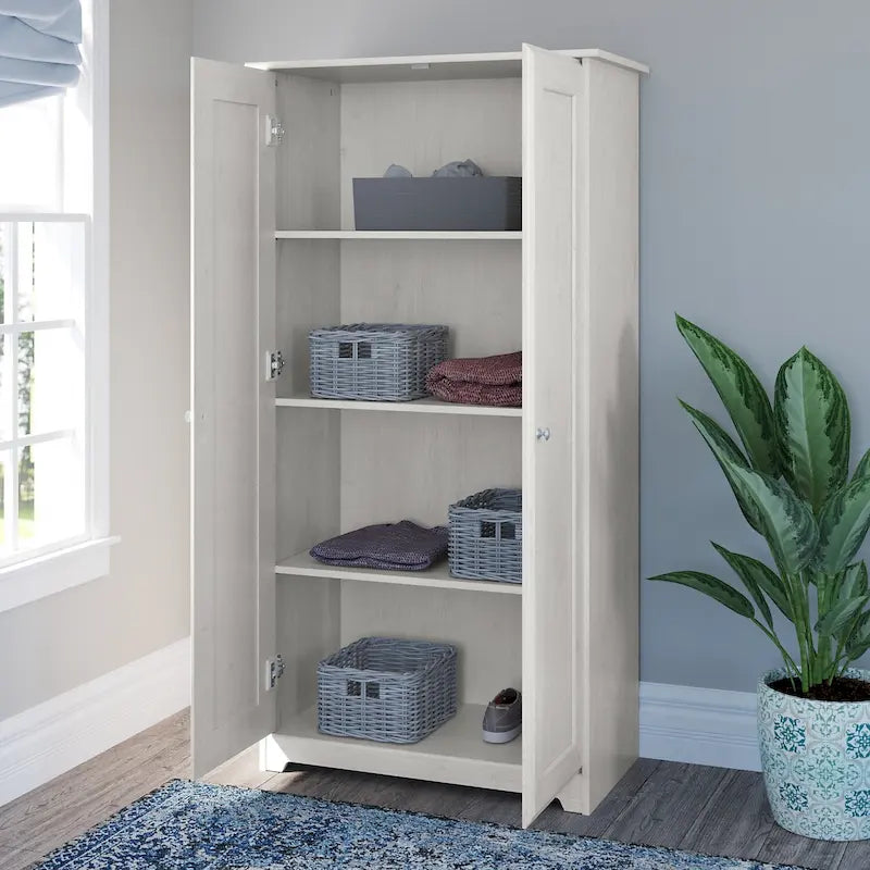 Meuble de rangement haut Cabot Espresso Oak avec portes – 31,38 long. x 16,30 larg. x 61,14 haut.