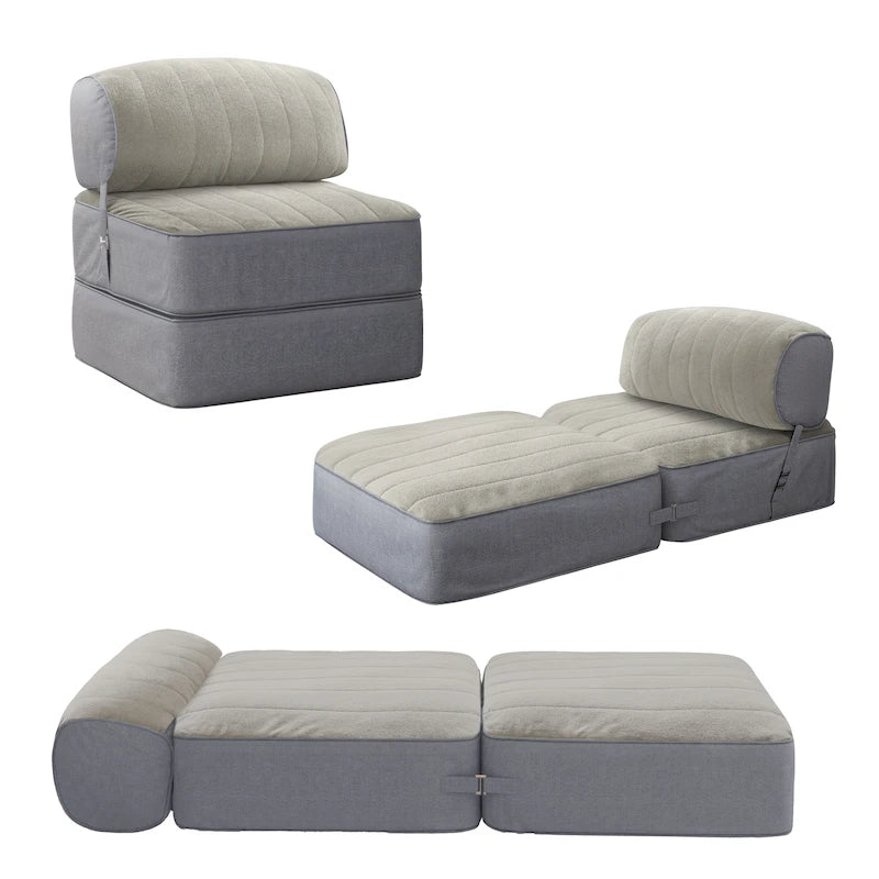 WOWMAX Canapé Lit Pliant Convertible Fauteuil Lit Pliant avec Traversin