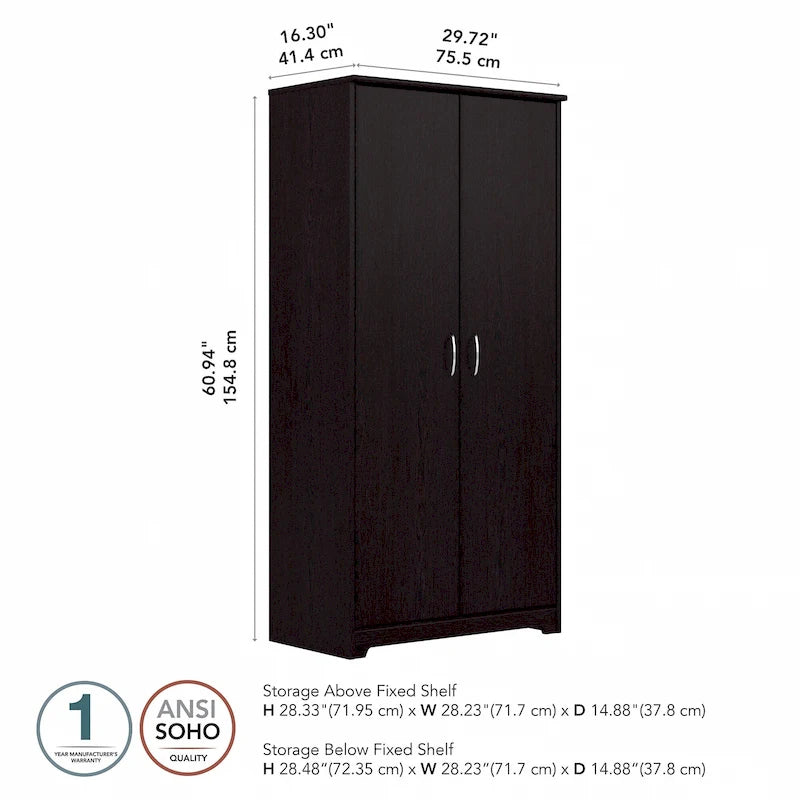 Armoire haute de rangement Cabot avec portes par Bush Furniture